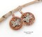 Round Copper Dangle Earrings with Silver Tone Butterflies - Earthy Nature Jewelry Gifts for Women and Teen Girls product 3
